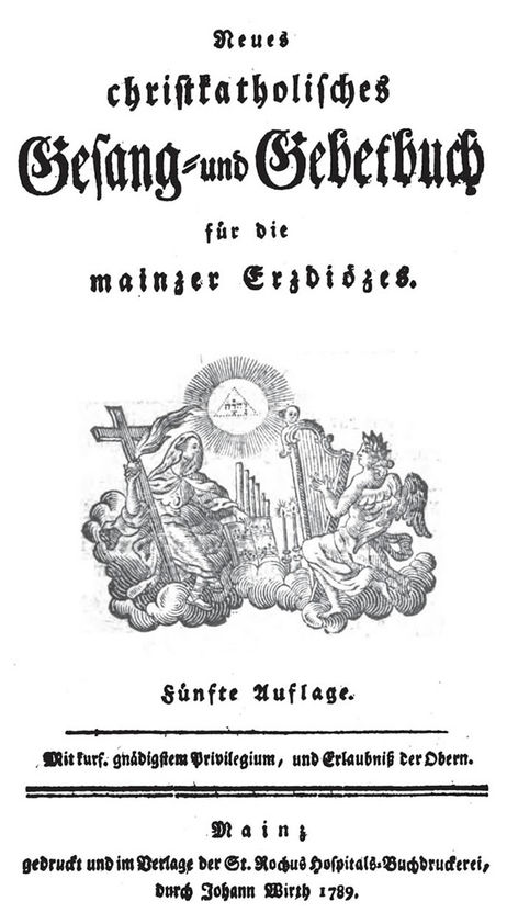 Titelblatt „neues christkatholisches Gesang- und Gebetbuch für die Mainzer Erzdiözes“